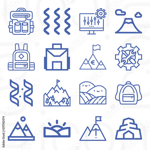 16 pack of keep  lineal web icons set