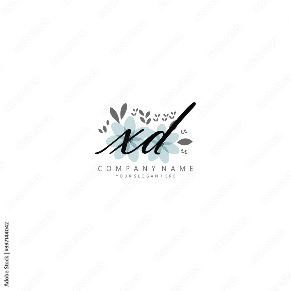 XD Initial handwriting logo template vector XD Initial handwriting logo template vector