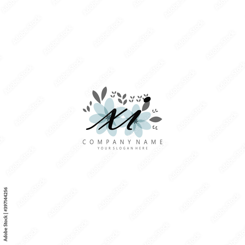 XI Initial handwriting logo template vector XI Initial handwriting logo template vector