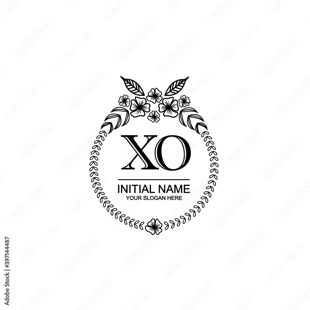XO Initial handwriting logo template vector XO Initial handwriting logo template vector