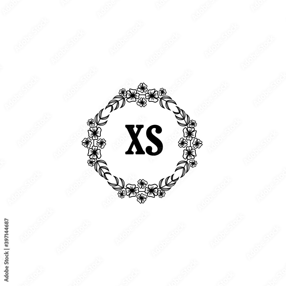 XS Initial handwriting logo template vector XS Initial handwriting logo template vector