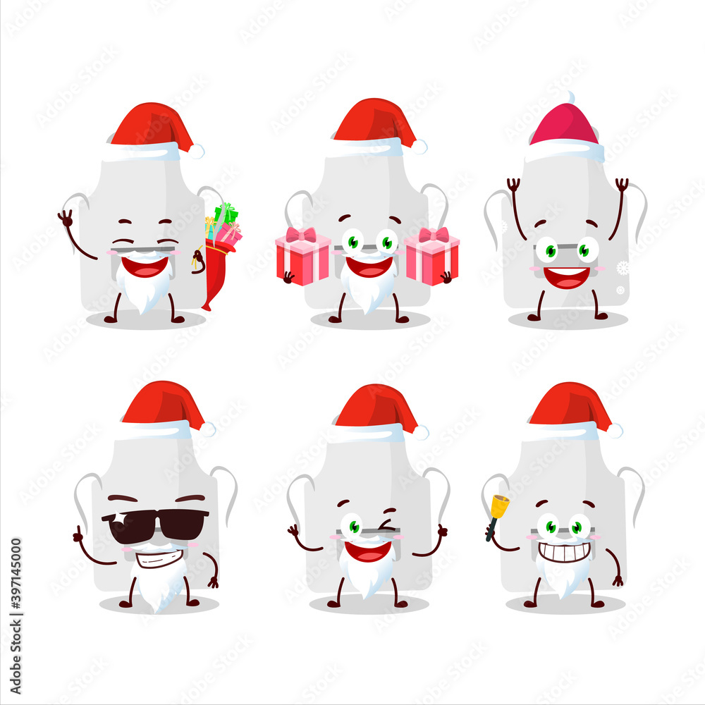 Santa Claus emoticons with white appron cartoon character Santa Claus emoticons with white appron cartoon character
