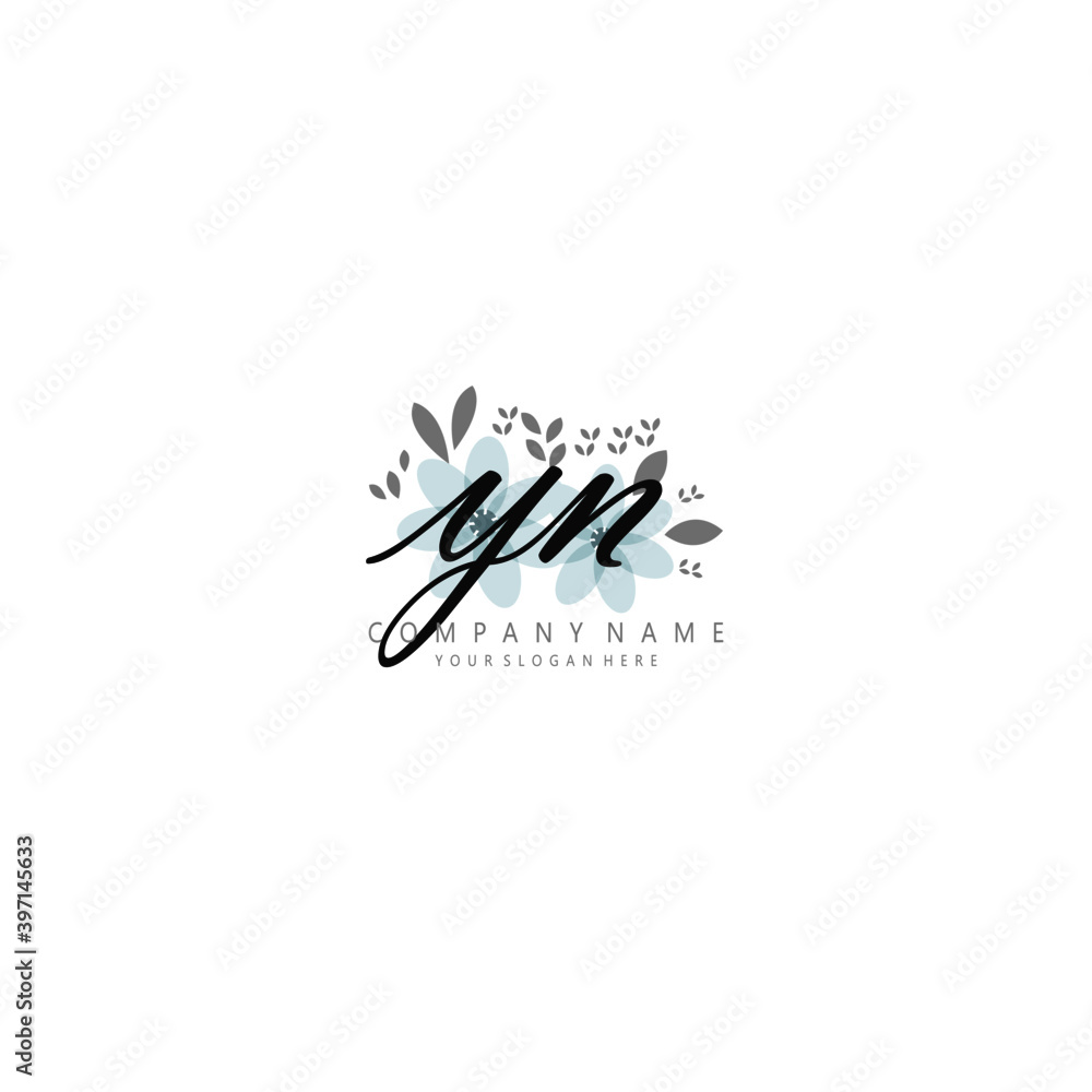 YN Initial handwriting logo template vector YN Initial handwriting logo template vector
