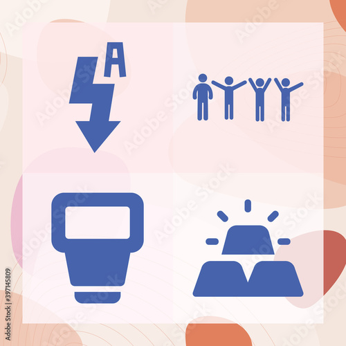 Simple set of rush related filled icons