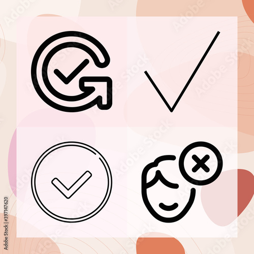Simple set of deny related lineal icons