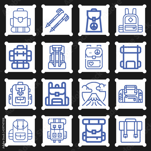 16 pack of vital  lineal web icons set