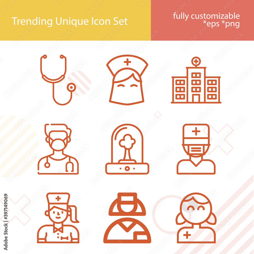 Simple set of assistants related lineal icons. Simple set of assistants related lineal icons.
