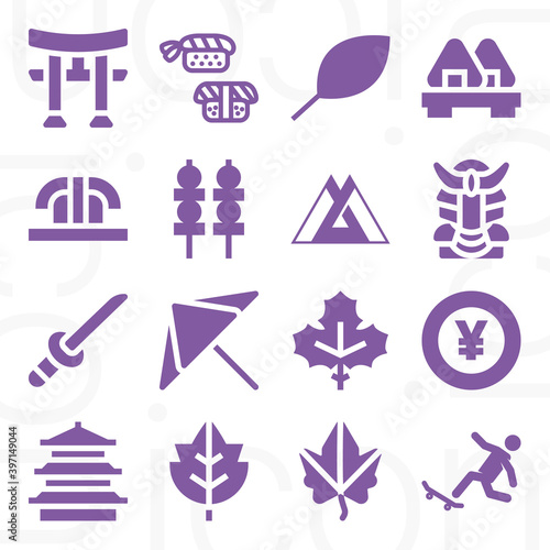 16 pack of nov  filled web icons set