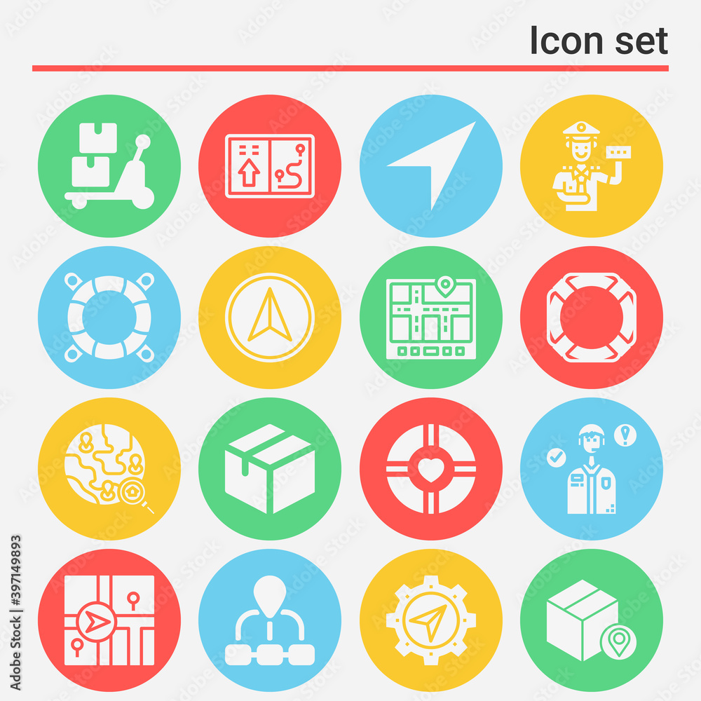 16 pack of bounded filled web icons set 16 pack of bounded filled web icons set