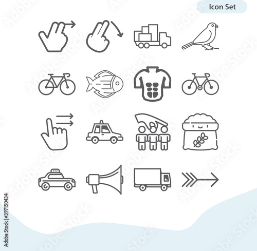 Simple set of appropriate related lineal icons.