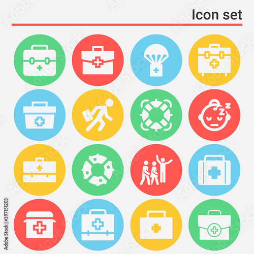 16 pack of ease  filled web icons set