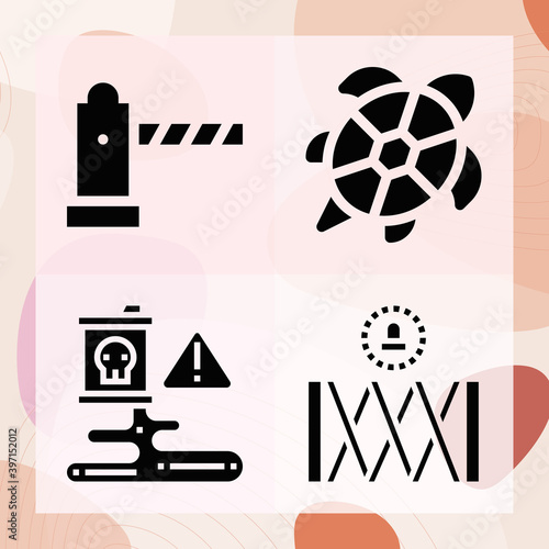 Simple set of coral related filled icons