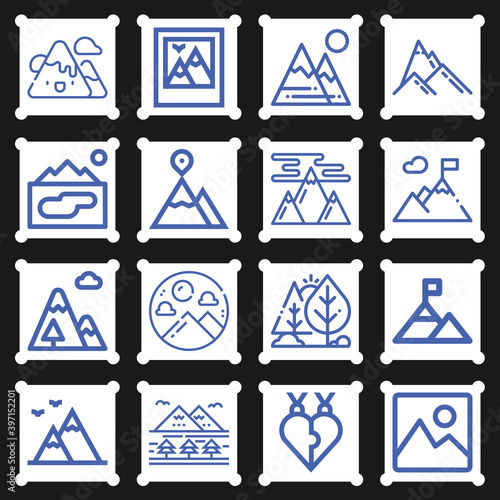 16 pack of relations  lineal web icons set