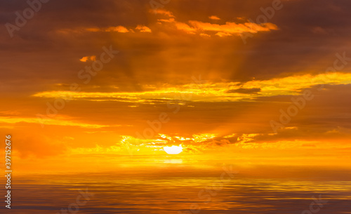 sunset over the sea