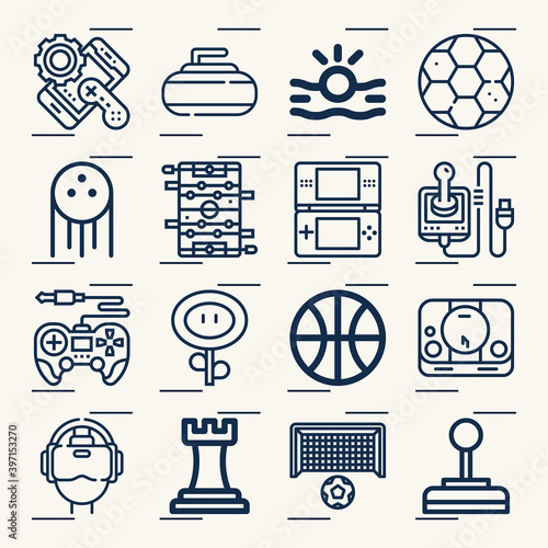 Simple set of courageous related lineal icons.