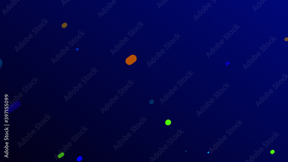 A trendy background of glowing neon stripes or lines on dark blue