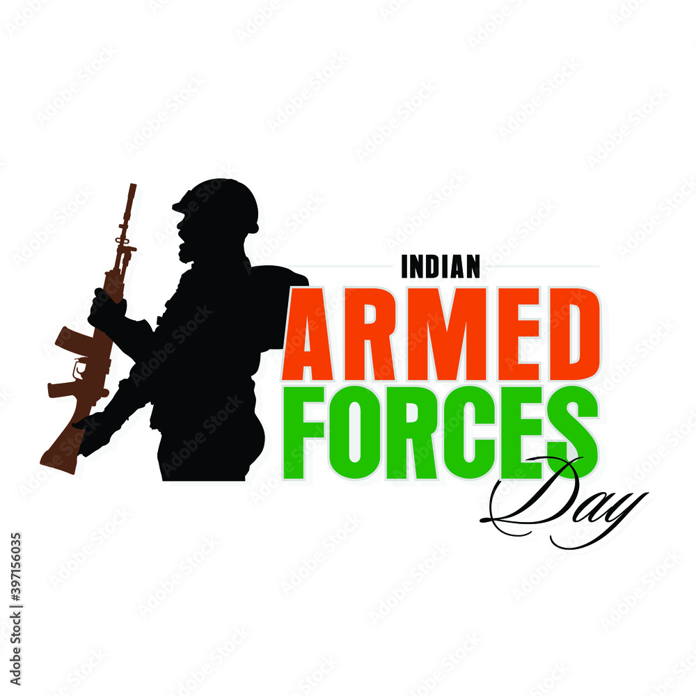 Indian Armed Forces Day Banner -Illustration