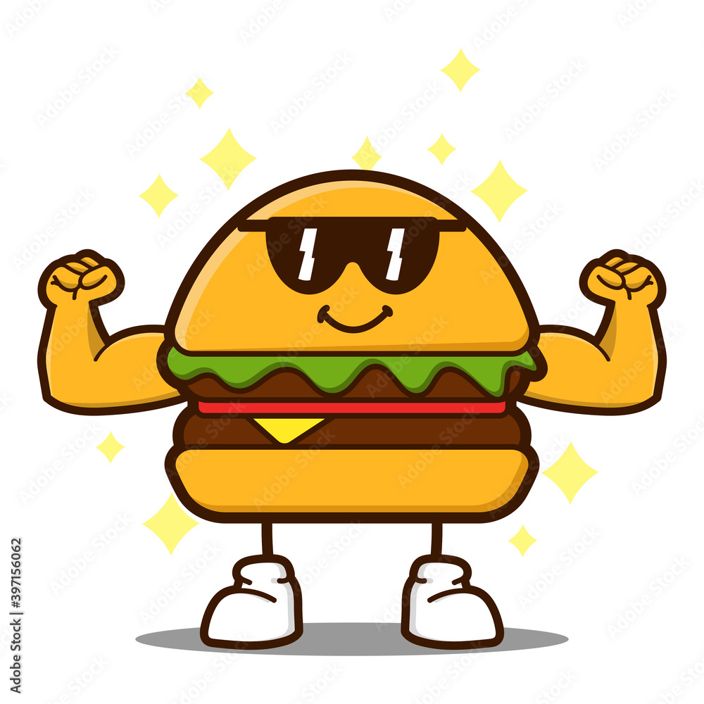 cute burger cartoon mascot character cute burger cartoon mascot character