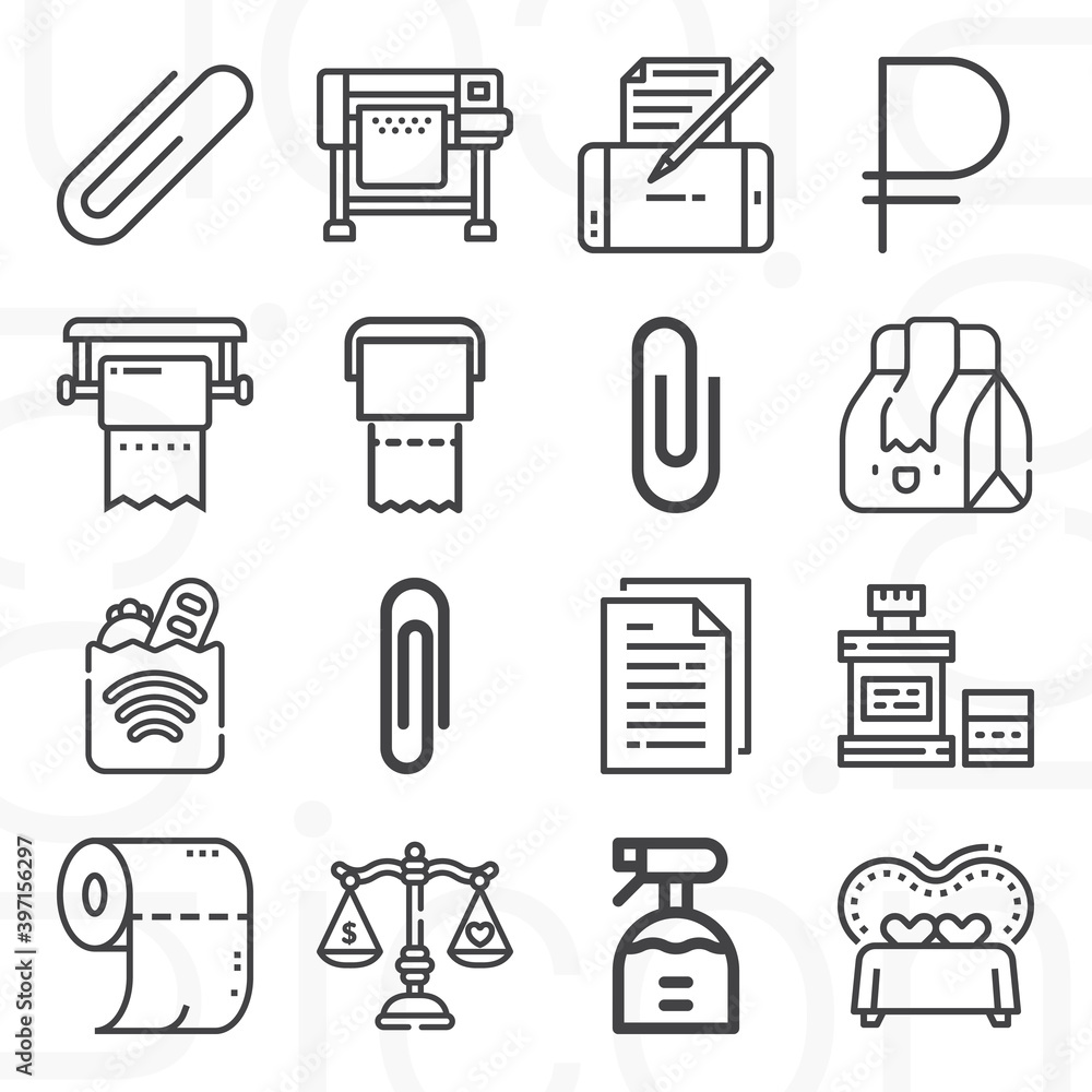 16 pack of sheets lineal web icons set 16 pack of sheets lineal web icons set