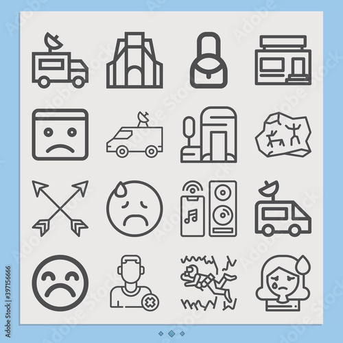 Simple set of den related lineal icons.