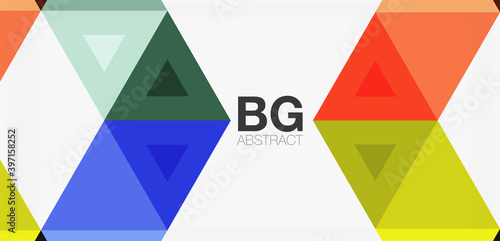 Mosaic triangle pattern abstract background for cover, banner, flyer and poster and other template