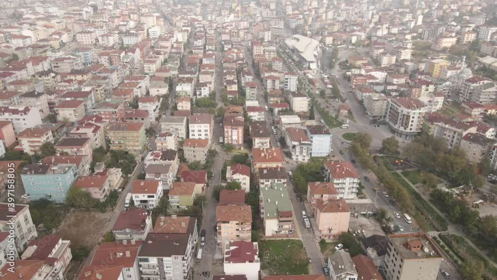 aerial view of the city