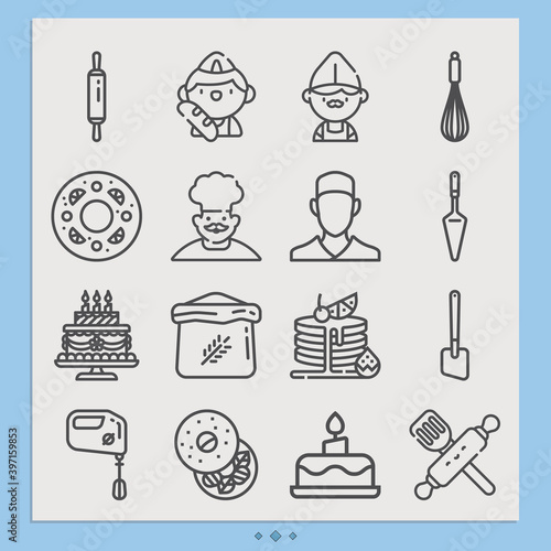 Simple set of eddy related lineal icons.