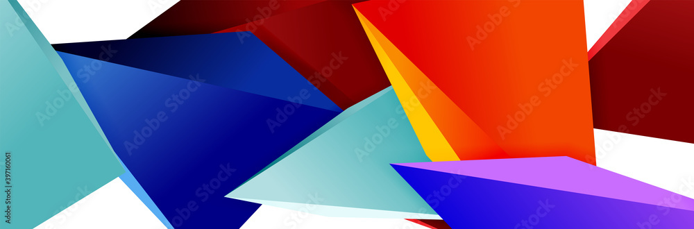 Triangle mosaic abstract background, 3d triangular low poly shapes. Geometric vector illustration for covers, banners, flyers and posters and other Triangle mosaic abstract background, 3d triangular low poly shapes. Geometric vector illustration for covers, banners, flyers and posters and other