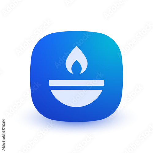 Oil Flame - Button