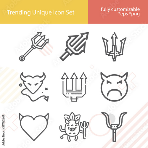 Simple set of trouble maker related lineal icons.