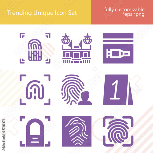 Simple set of testimony related filled icons.