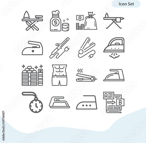 Simple set of robust related lineal icons.