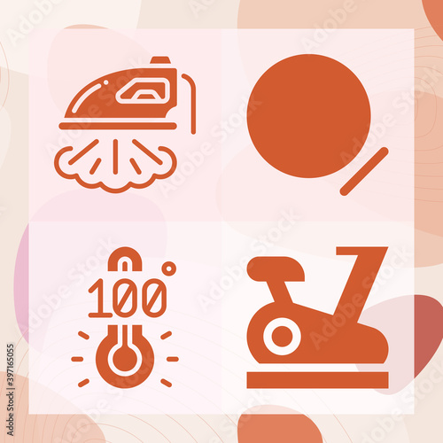 Simple set of boiler related filled icons