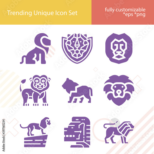 Simple set of jeff related filled icons.