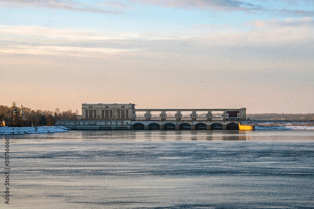 Hydroelectric Power Plant. Uglich, Russia