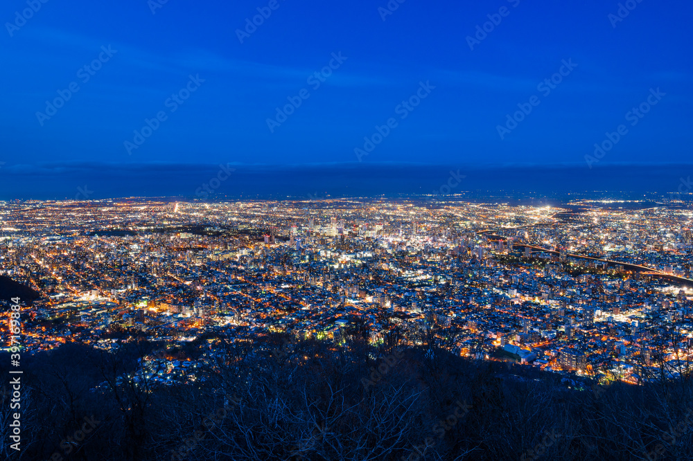 日本新三大夜景　札幌　藻岩山から眺望