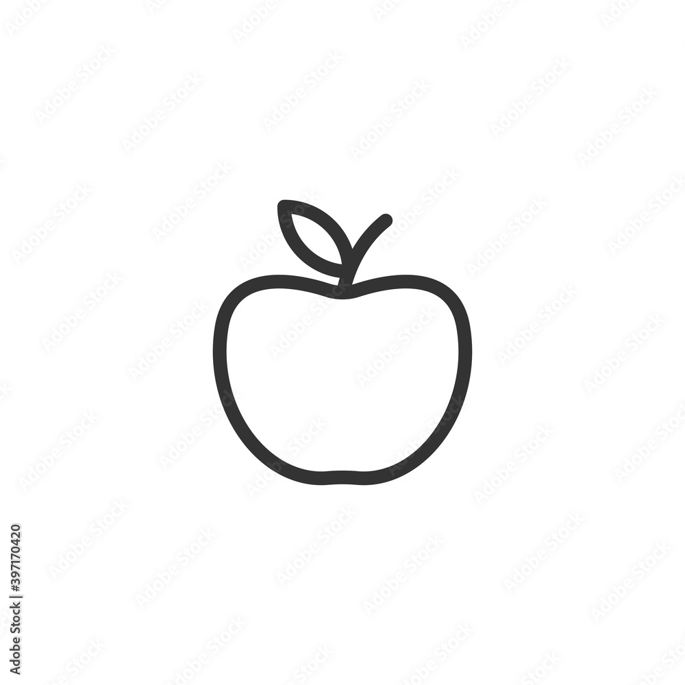 Apple icon. Fruit symbol modern, simple, vector, icon for website design, mobile app, ui. Vector Illustration Apple icon. Fruit symbol modern, simple, vector, icon for website design, mobile app, ui. Vector Illustration