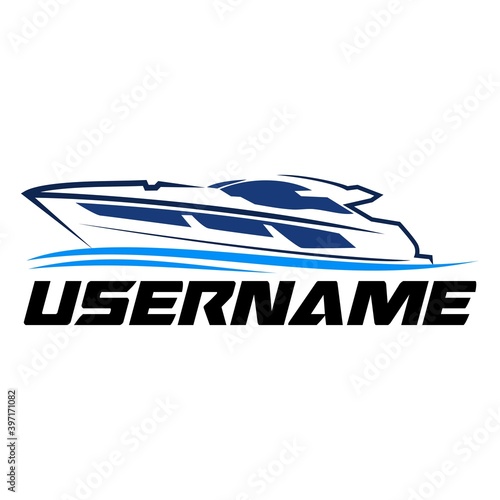 Luxury yachts logo design vector