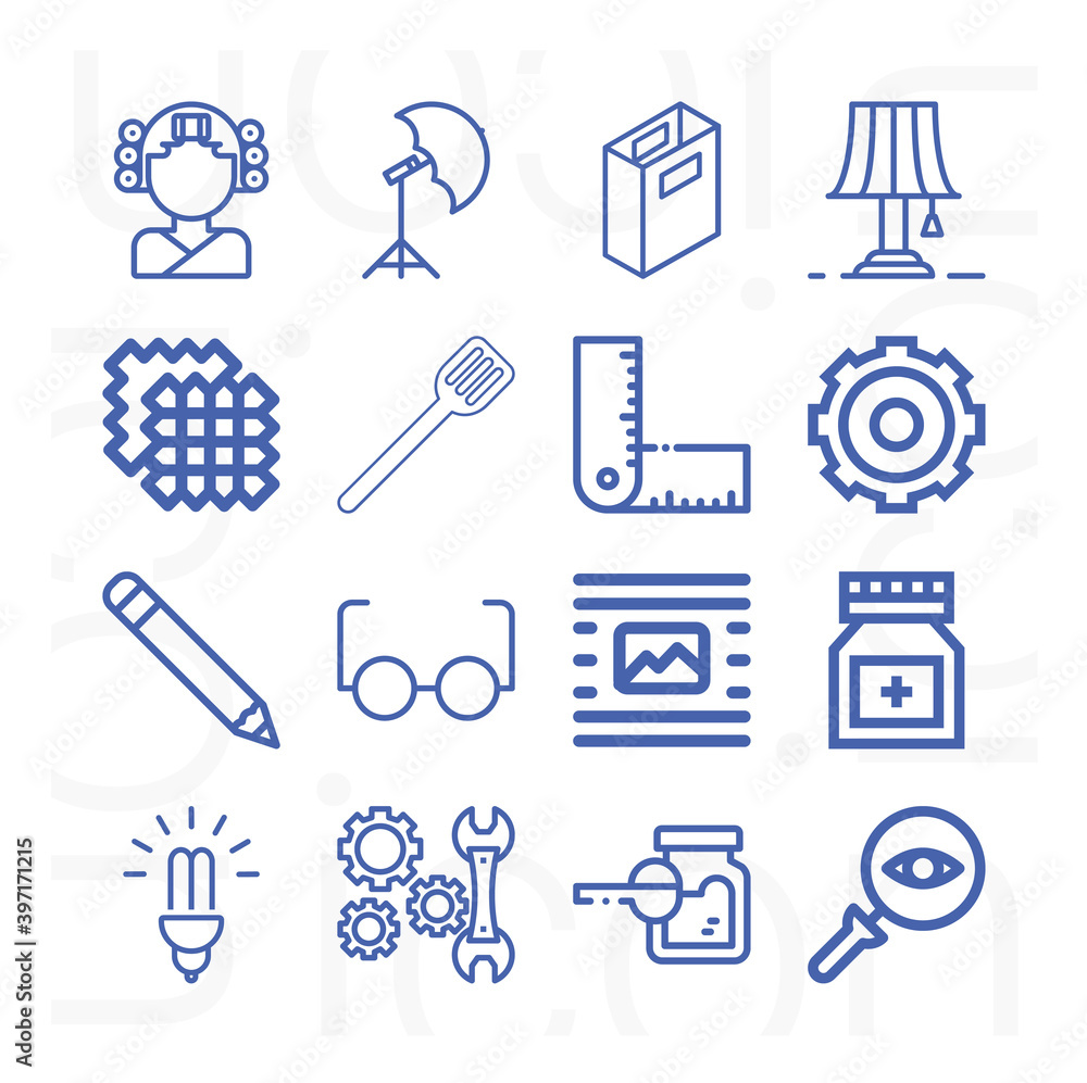 16 pack of screw lineal web icons set 16 pack of screw lineal web icons set