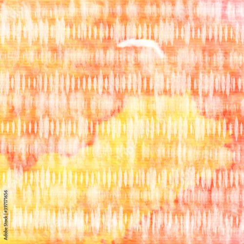 Fototapeta Naklejka Na Ścianę i Meble -  Tye Dye orange yellow gradient white  background. watercolor paint background