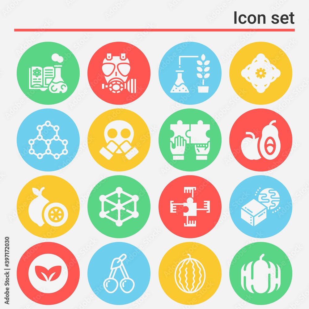 16 pack of compounds filled web icons set 16 pack of compounds filled web icons set