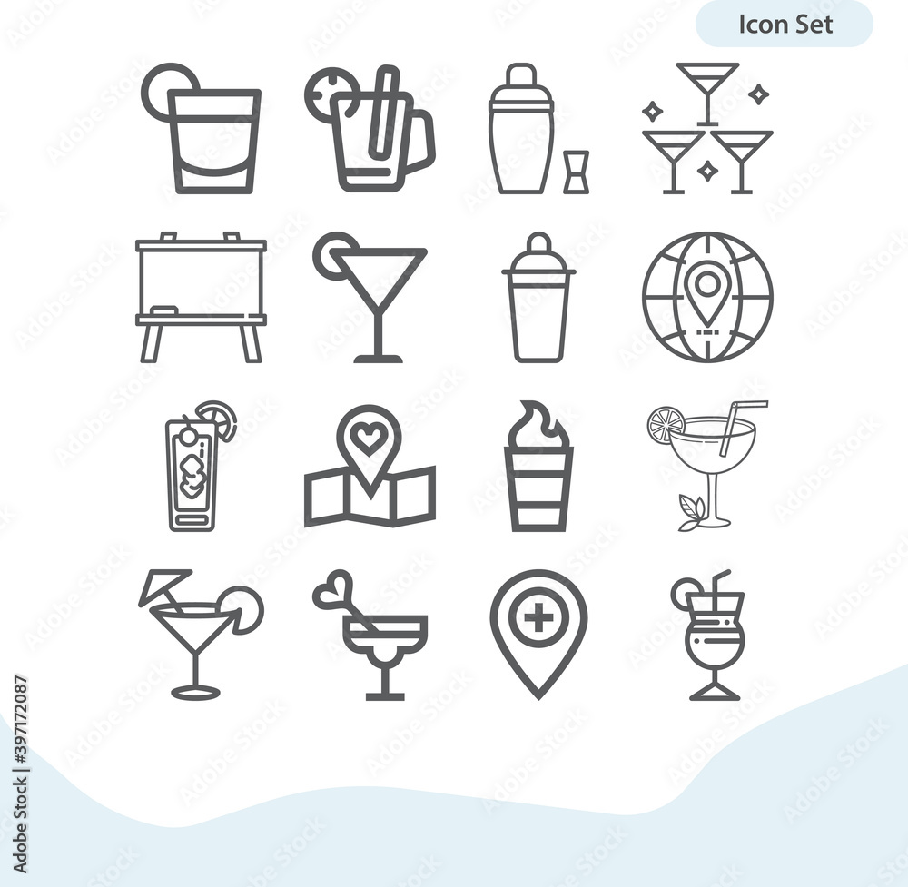 Simple set of positions related lineal icons. Simple set of positions related lineal icons.