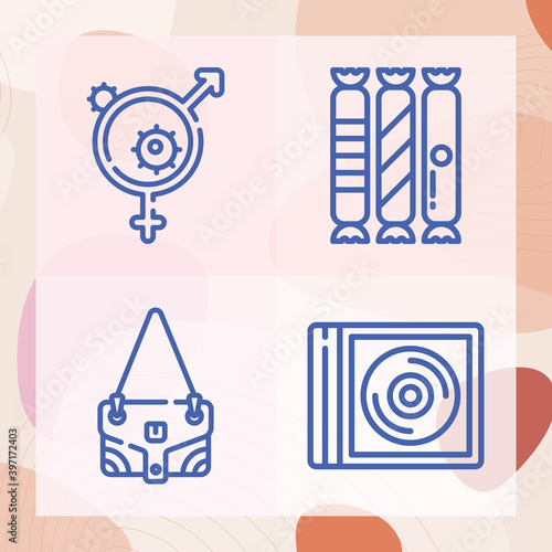 Simple set of arthritis related lineal icons
