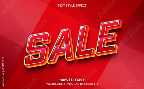 Editable text effect Sale Text Style