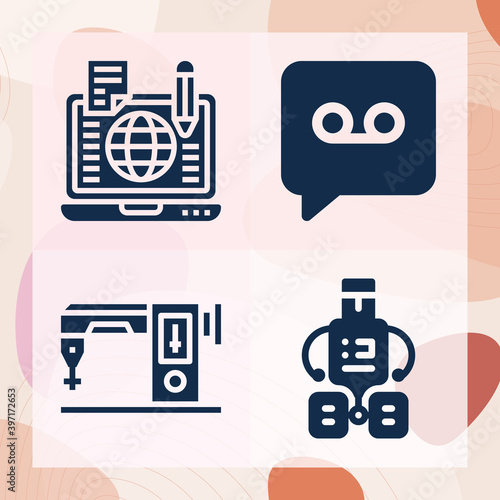 Simple set of ai related filled icons