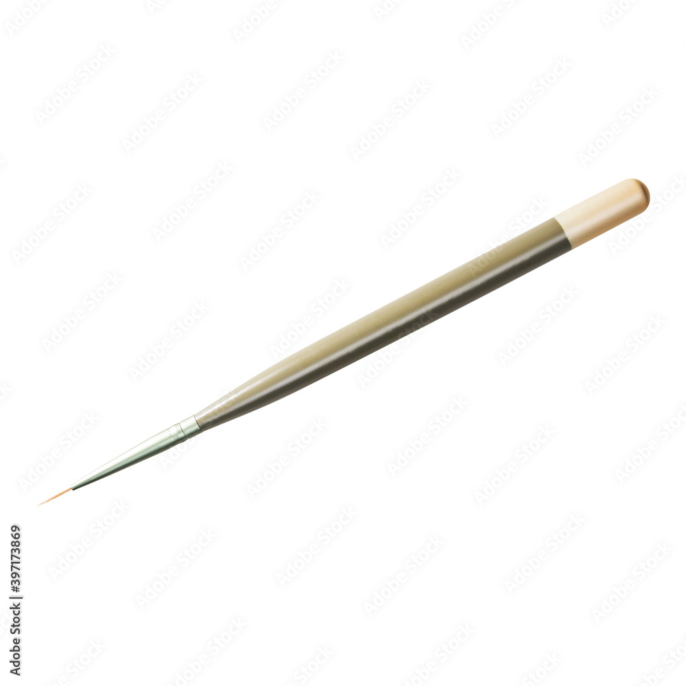 detail shot nail paint brush isolated. manicure and pedicure equipment detail shot nail paint brush isolated. manicure and pedicure equipment