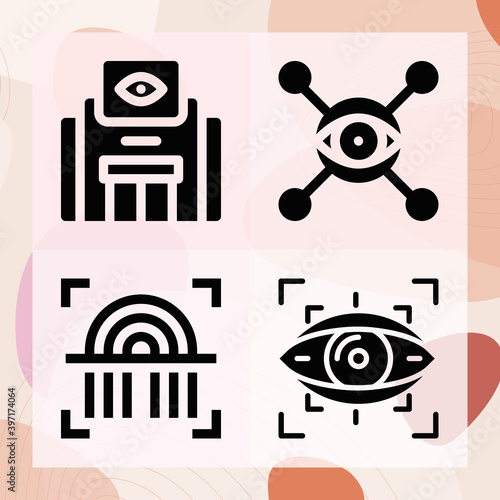 Simple set of tomography related filled icons
