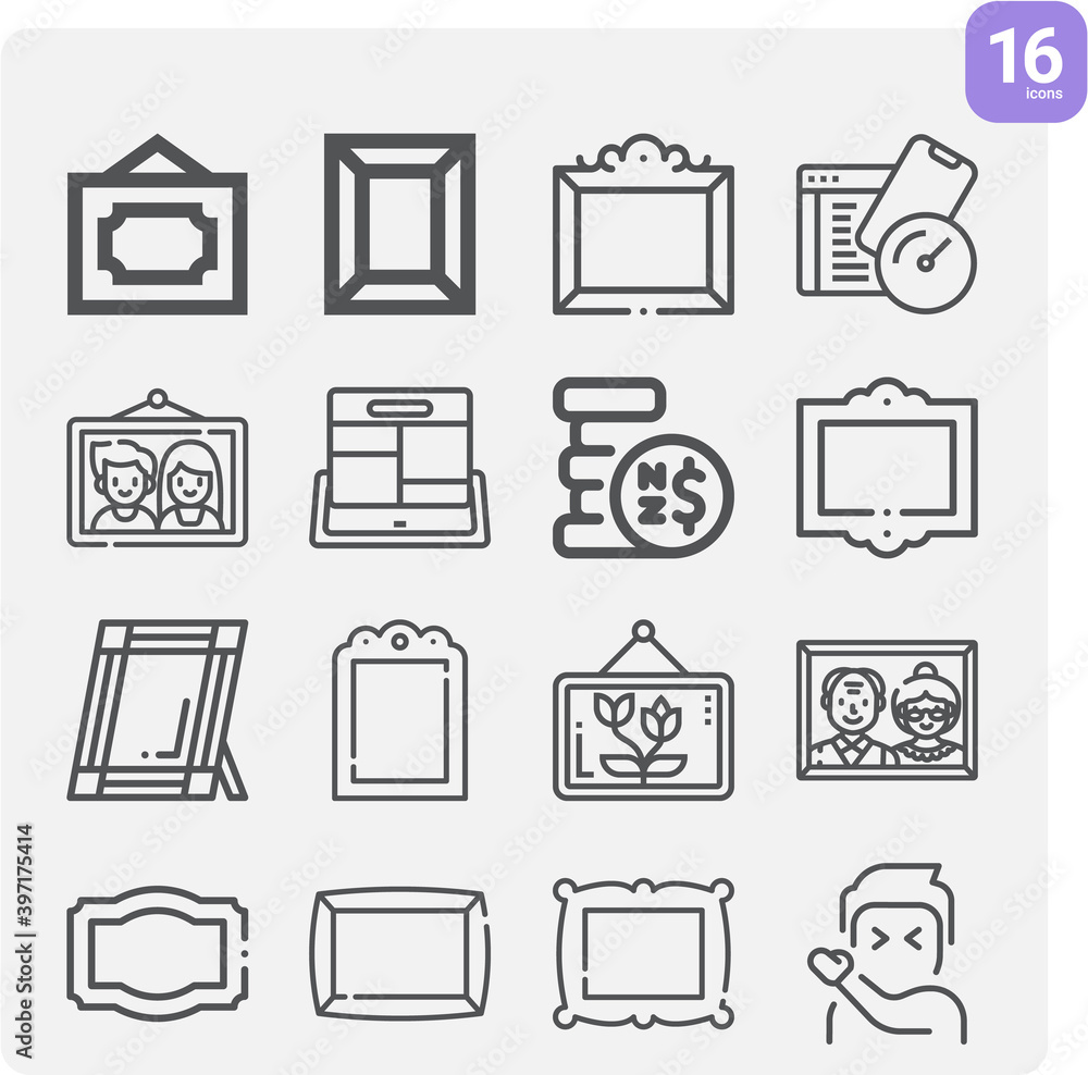 Simple set of buck related lineal icons. Simple set of buck related lineal icons.