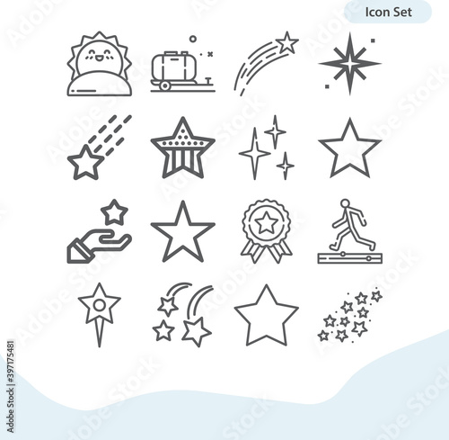 Simple set of apparent related lineal icons.