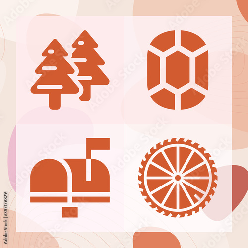 Simple set of chain related filled icons